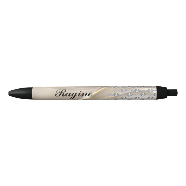 Chic Dripping Diamonds Personalized Pen (Front)