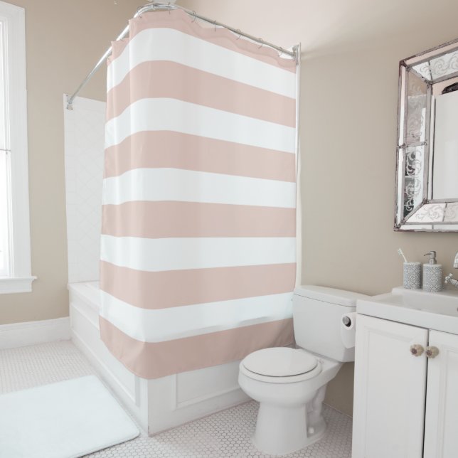 Chic Dust Storm Pink White Stripes  (In Situ)