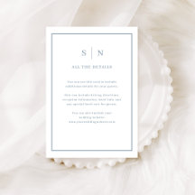 Chic Dusty Blue Border | Wedding Guest Details