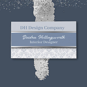 Chic Dusty Blue  Business Card