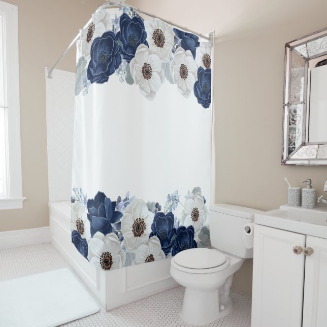 Chic Dusty Blue Floral Botanical (In Situ)
