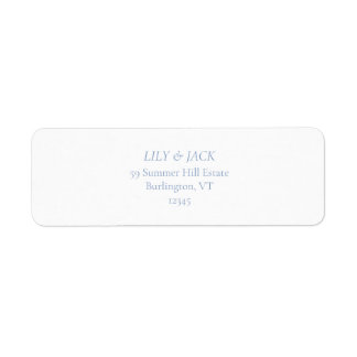 Chic Dusty Blue Wedding Return Address Label