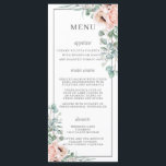 Chic Dusty Pink Blush Roses Poppy Floral Wedding Program<br><div class="desc">Designed to co-ordinate with our Cherise wedding collection, this elegant wedding menu features a beautiful watercolor blush floral and silver eucalyptus arrangement. Personalise it easily and quickly, simply press the customise it button to further re-arrange and format the style and placement of the text. Double sided. Coordinating items available at...</div>