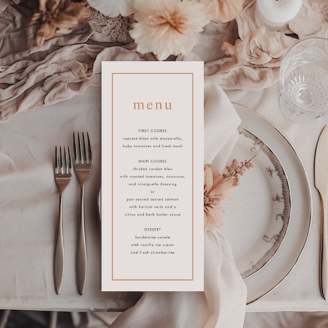 Chic Dusty Pink Ditzy Floral Wedding Menu (Chic Dusty Pink Ditzy Floral Wedding Menu)