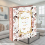 Chic dusty pink watercolor wedding ring binder<br><div class="desc">✅ For matching items search 193W in my collections ✅ Capture every special memory of your big day with our Wedding Ring Binder and Album Collection, featuring elegant dusty blue and pastel blue watercolor flowers accented by shimmering gold glitter ovals. Perfect for a modern, boho, or romantic wedding theme, these...</div>