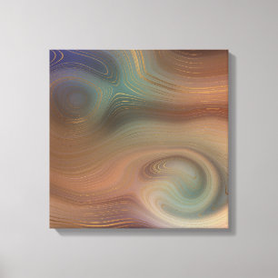 Chic Earthy Strata   Natural Copper Stone Agate Canvas Print