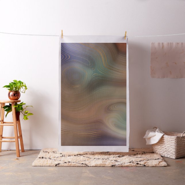 Chic Earthy Strata | Natural Copper Stone Agate Fabric (In Situ)