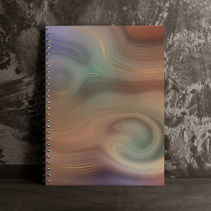 Chic Earthy Strata Natural Copper Stone Agate Notebook