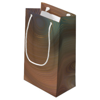 Chic Earthy Strata | Natural Copper Stone Agate Small Gift Bag