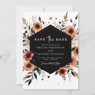  Chic Editable Terracotta Wedding  Save The Date