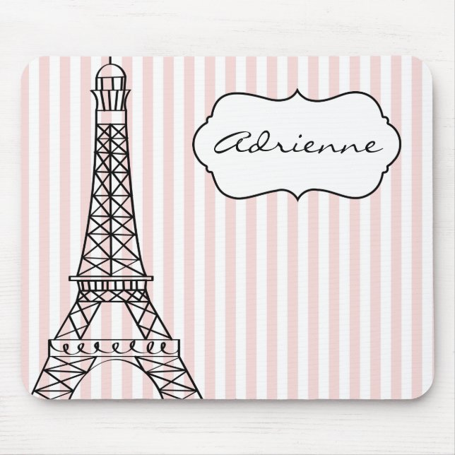 Chic Eiffel Tower Mouse Pad (Front)