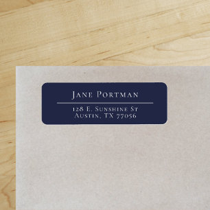 Chic Elegance   Midnight Blue   Return Address