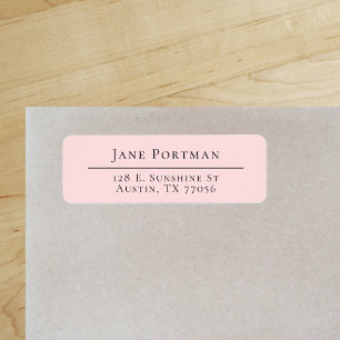Chic Elegance   Modern Blush Pink   Return Address