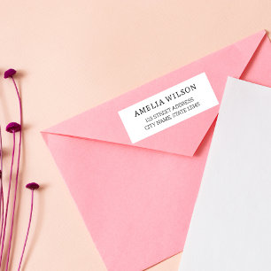 Chic Elegance Modern Minimalist Return Address