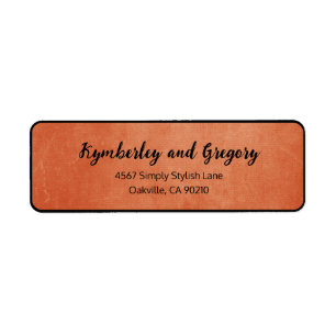 Chic Elegant Burnt Orange Black Name Location