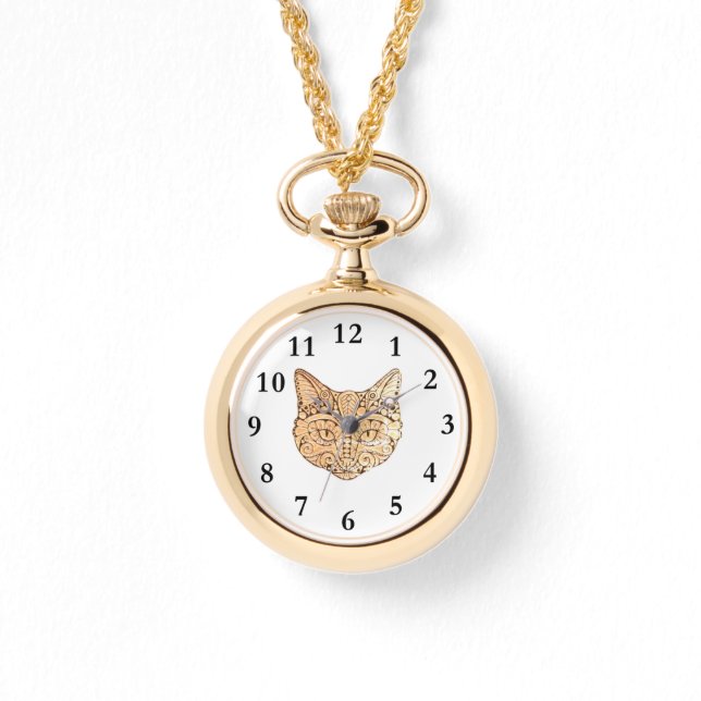 Chic Elegant Cat Mother's Day Watch (Front)