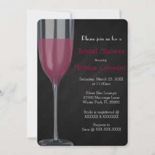 Chic Elegant Champagne Bridal Shower Invite