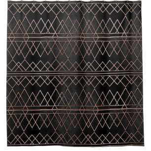 Chic & Elegant Faux Rose Gold Geometric Triangles