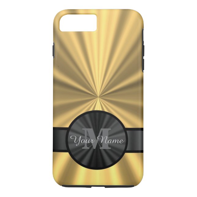 Chic elegant gold personalized monogram Case-Mate iPhone case (Back)