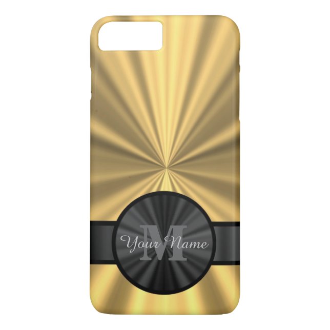 Chic elegant gold personalized monogram Case-Mate iPhone case (Back)