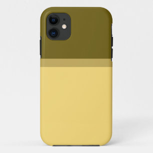 Chic Elegant Light Orange Golden Olive Colour Bloc iPhone 11 Case