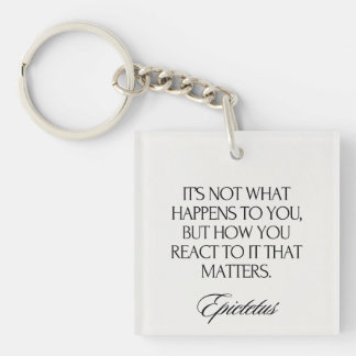 Chic Elegant Modern Simple Stoic Wisdom Keychain