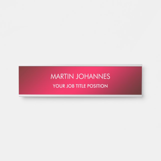 Chic Elegant Plain Stylish Door Sign (Front)
