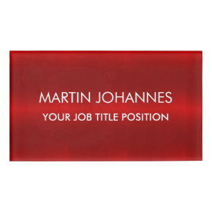 Chic Elegant Plain Stylish Name Tag