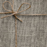 Chic Elegant Realistic Burlap Rustic Taupe Wedding Wrapping Paper<br><div class="desc">Simple and rustic burlap style pattern. Please note that there is no real burlap used in this design,  it's a digitally edited photography.</div>
