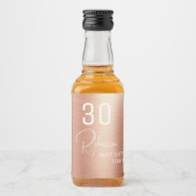 Chic Elegant Rose Gold 30 Birthday Party Mini