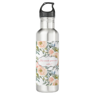 Chic Elegant Roses,Motivational Message  710 Ml Water Bottle