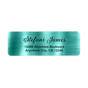 Chic Elegant Script Metallic Label