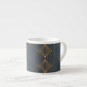 Chic, elegant, simple geometric graphic pattern espresso cup
