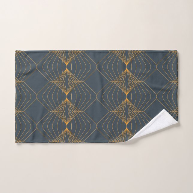 Chic, elegant, simple geometric graphic pattern hand towel (Hand Towel)