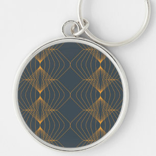 Chic, elegant, simple geometric graphic pattern keychain