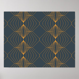 Chic, elegant, simple geometric graphic pattern poster