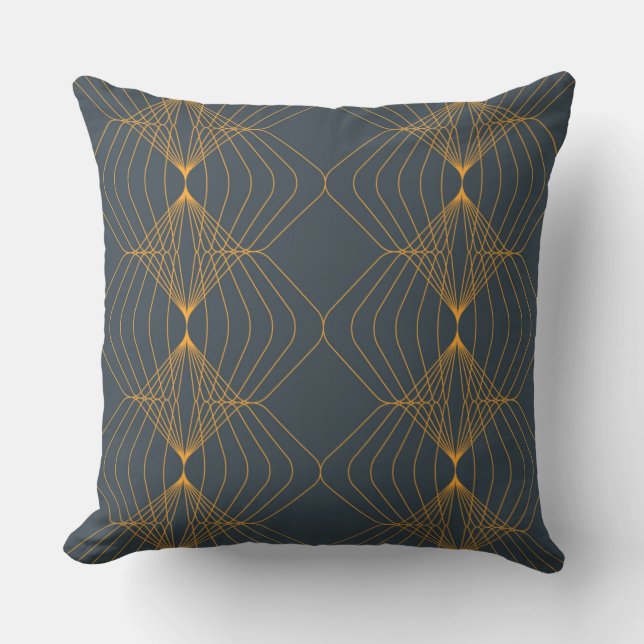 Chic, elegant, simple geometric graphic pattern throw pillow (Front)