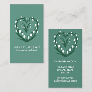 Chic Elegant Snowdrop Lily Line Drawing CUSTOM Business Card