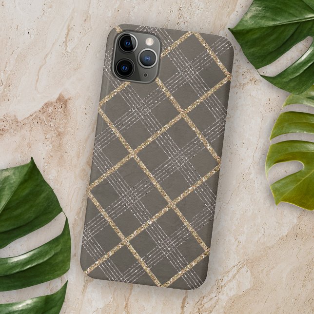 Chic Elegant Stylish Argyle Tartan Plaid Pattern iPhone Case (Creator Uploaded)