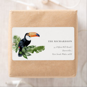 Chic Elegant Tropical Rainforest Toucan Address