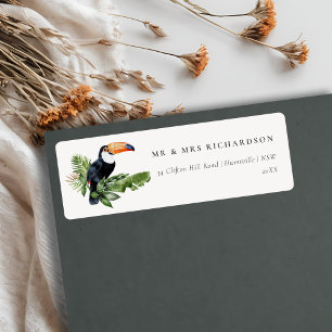 Chic Elegant Tropical Rainforest Toucan Adresse