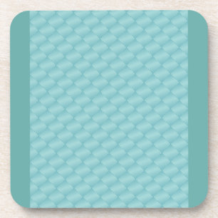Chic elegant turquoise blue green quilted coaster
