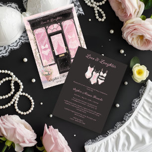 Chic Elegant Vintage Lingerie Bridal Shower Invitation