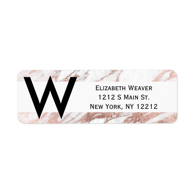 Chic Elegant White and Rose Gold Marble Pattern (Front)