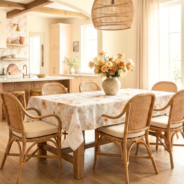 Chic Enchanted Meadow Watercolor Tablecloth (Creator Uploaded)