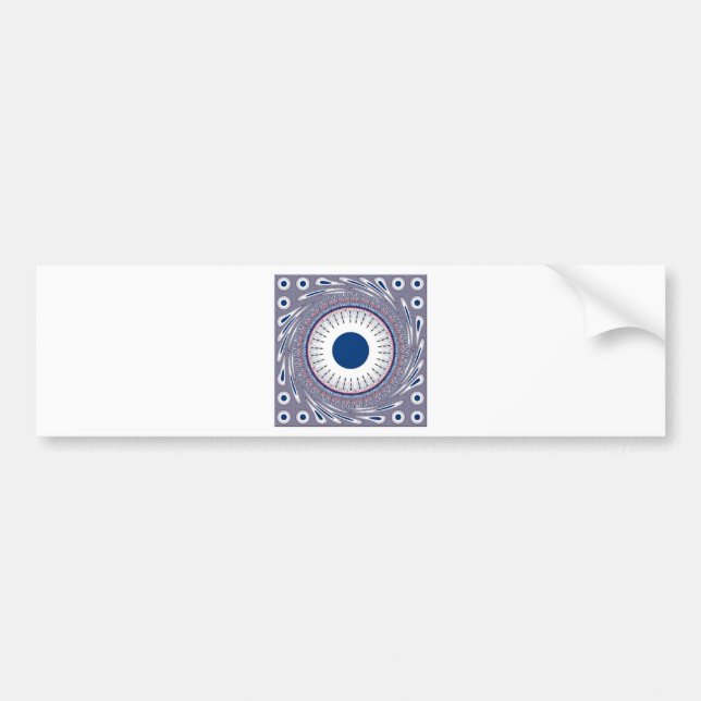 Chic Energetic Eye Design: A Mesmerizing Pattern Bumper Sticker (Front)
