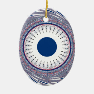 Chic Energetic Eye Design: A Mesmerizing Pattern Ceramic Ornament