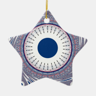 Chic Energetic Eye Design: A Mesmerizing Pattern Ceramic Ornament