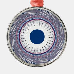 Chic Energetic Eye Design: A Mesmerizing Pattern Metal Ornament