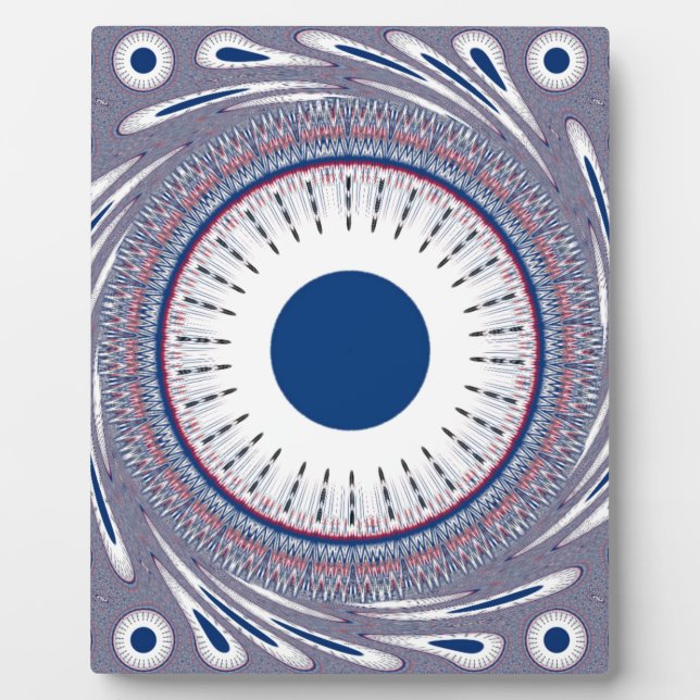 Chic Energetic Eye Design: A Mesmerizing Pattern Plaque (Front)